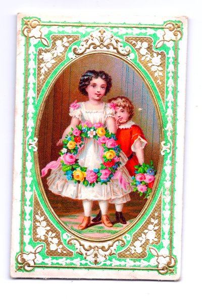 Carte de Noël victorienne, vers 1880 - English School