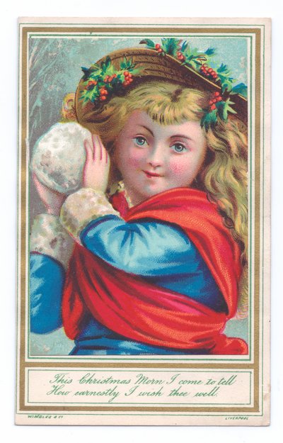 Carte de Noël victorienne d
