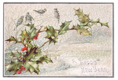 Carte de Nouvel An victorienne d