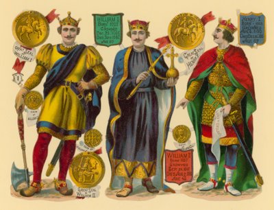 Découpe victorienne : Roi Guillaume Ier, Roi Guillaume II, Roi Henri Ier - English School
