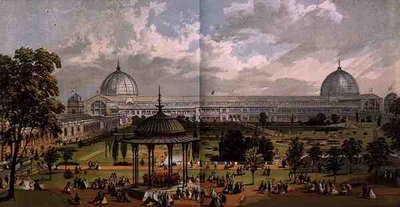 Vue des jardins horticoles de l