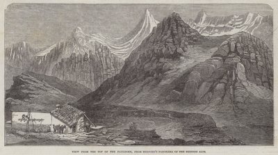 Vue du sommet du Faulhorn, du panorama de Burford des Alpes bernoises (gravure) - English School