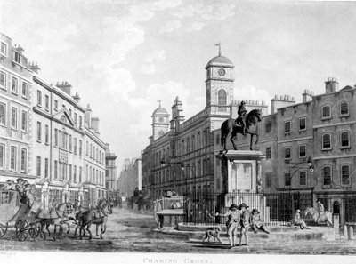 Vue de Charing Cross vers Northumberland House, 1795 - English School
