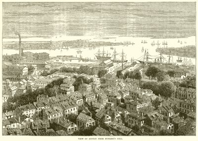 Vue de Boston depuis Bunkers Hill - English School
