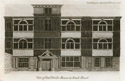 Vue de la maison du général Monk à Grub Street - English School