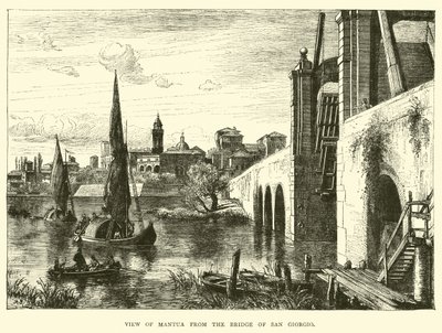 Vue de Mantoue depuis le pont de San Giorgio - English School