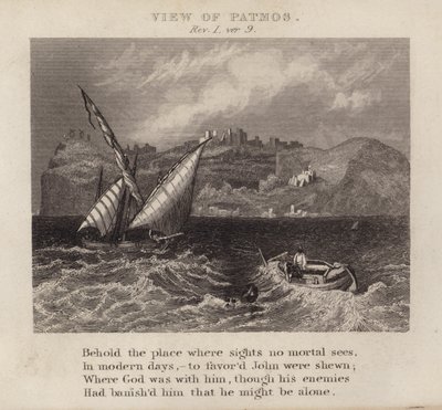 Vue de Patmos, Révélation I, verset 9 - English School