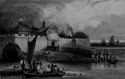 Vue du fort de Tilbury, gravée par H. Adhard - English School