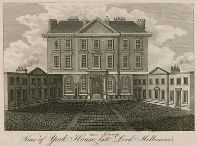 Vue de York House (plus tard l