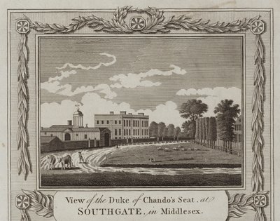 Vue du siège du duc de Chandos - English School