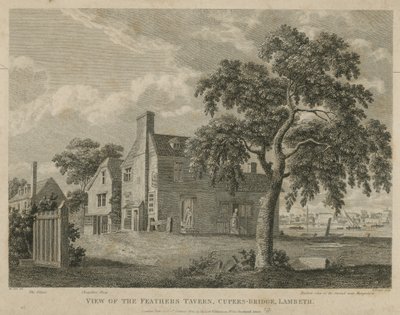 Vue de la taverne Feathers, Cupers Bridge, Lambeth - English School