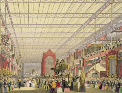 Vue de la nef étrangère de la Grande Exposition de 1851, de Dickinsons Comprehensive Pictures - English School