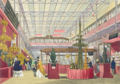 Vue de la section française de la Grande Exposition de 1851, de Dickinsons Comprehensive Pictures - English School