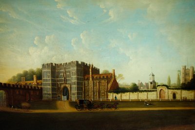 Vue de la maison de la porte, prieuré de St. Osyth - English School