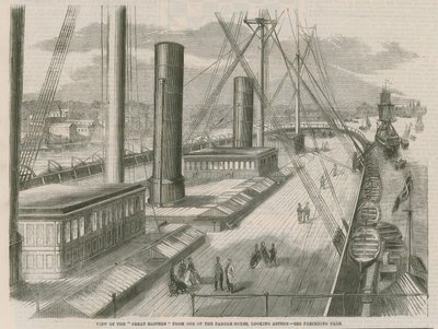 Vue du Great Eastern depuis une des boîtes à aubes, regardant vers l