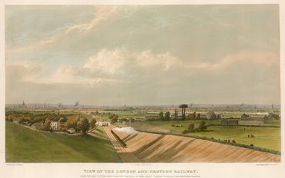Vue du chemin de fer de Londres et Croydon - English School