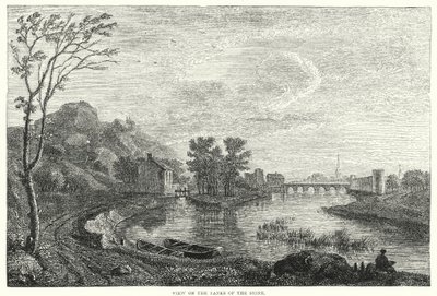 Vue sur les rives de la Seine (gravure) - English School