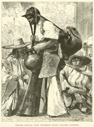 Indiens de village, du nord du Mexique, porteurs d