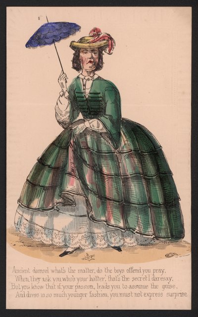 Carte de Saint-Valentin au vinaigre (lithographie couleur) - English School