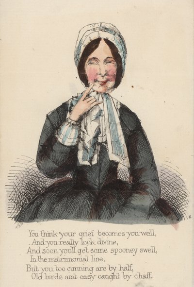 Carte de Saint-Valentin au vinaigre (lithographie couleur) - English School