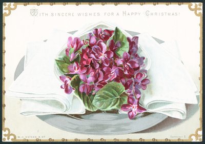 Violettes, carte de Noël - English School