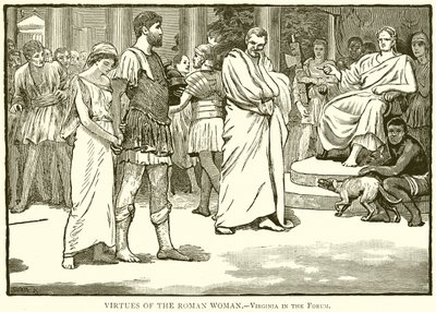 Vertus de la femme romaine.--Virginia dans le forum - English School