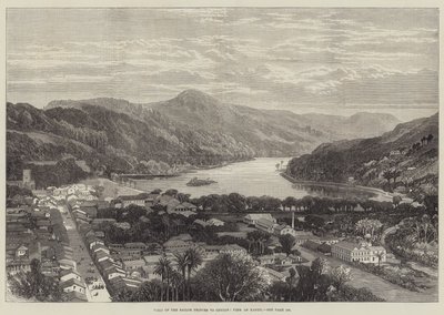 Visite des princes marins à Ceylan, vue de Kandy (gravure) - English School