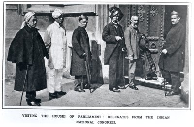 Visite des maisons du Parlement : délégués du Congrès national indien, 1919 - English School
