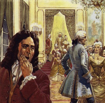 Voltaire a souvent assisté à la cour, mais n