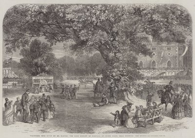 Fête des Volontaires donnée par M. Harvey, le Haut Shérif de Norfolk, à Crown Point, près de Norwich, les Sports (gravure) - English School