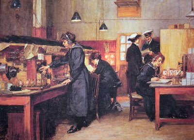Femmes opératrices radio et téléphoniques de la Royal Navy pendant la Première Guerre mondiale - English School