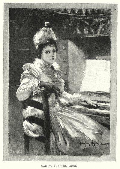En attendant la chorale (gravure) - English School