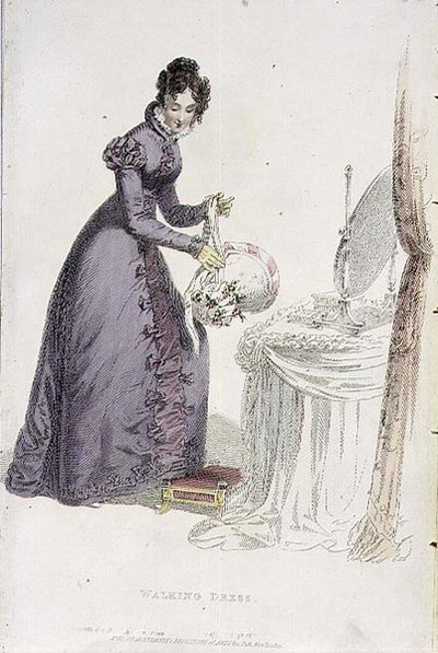Robe de promenade, planche de mode de l