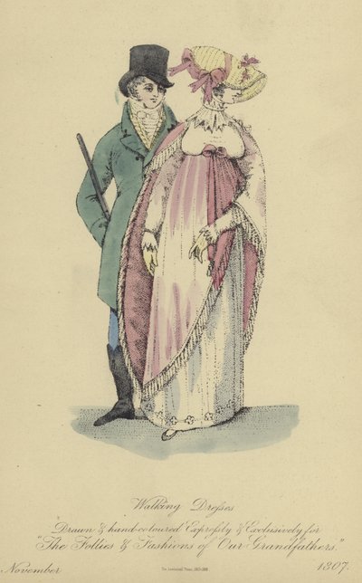 Robe de promenade pour dames et messieurs - English School
