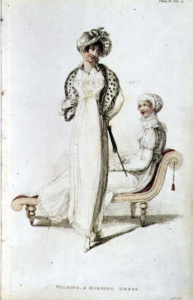 Robe de marche et de matin, planche de mode de l