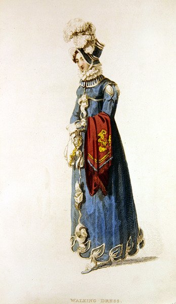 Robe de promenade, planche de mode de Ackermann