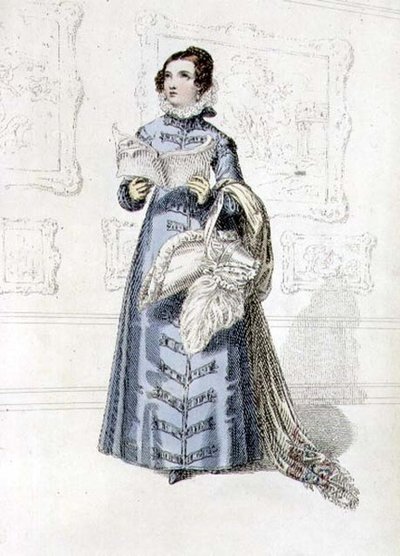 Robe de promenade, planche de mode de l