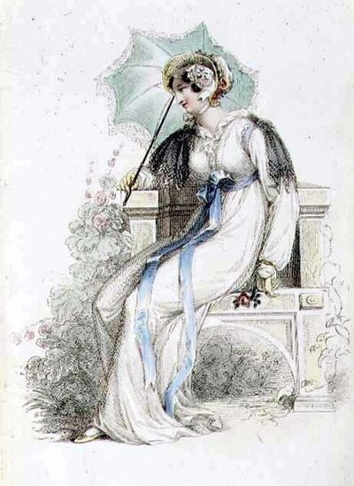 Robe de promenade, planche de mode de Ackermann