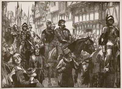 Wallace en route pour Westminster Hall, illustration de Cassells Illustrated History of England - English School