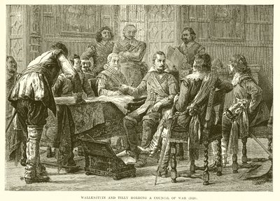 Wallenstein et Tilly tenant un conseil de guerre (1626) - English School
