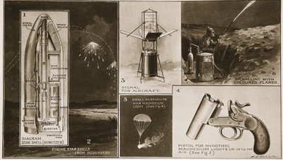Illuminations de guerre de divers types qui ont prouvé leur valeur, de The Illustrated War News - English School