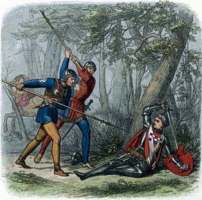 Guerre des Roses : la mort de Warwick, illustration de 