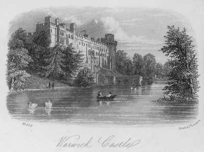 Château de Warwick (gravure) - English School