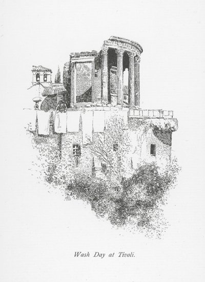 Journée de lavage à Tivoli (litho) - English School