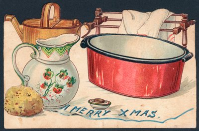 Ustensiles de lavage, Carte de Noël - English School