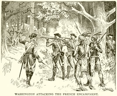Washington attaquant le campement français - English School