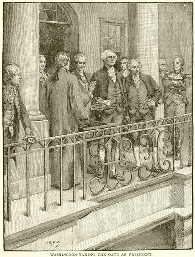 Washington prêtant serment en tant que président - English School