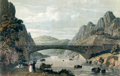 Pont de Waterloo sur la rivière Conwy, Pays de Galles - English School