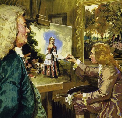 Watteau peignant La Danse - English School
