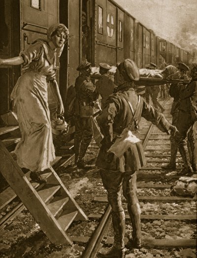 Calvaire au bord du chemin en France, 1914-19 - English School